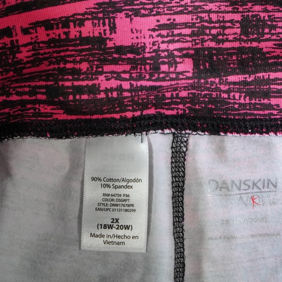 Danskin Ombre Stripe Active Leggings Capri Ruched Cropped Workout Athleisure 2X - Picture 4 of 9